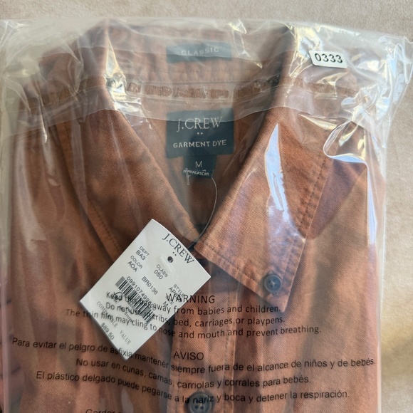 J. Crew Garment-dyed Oxford shirt • size medium • NWT • AP623 - Picture 7 of 7
